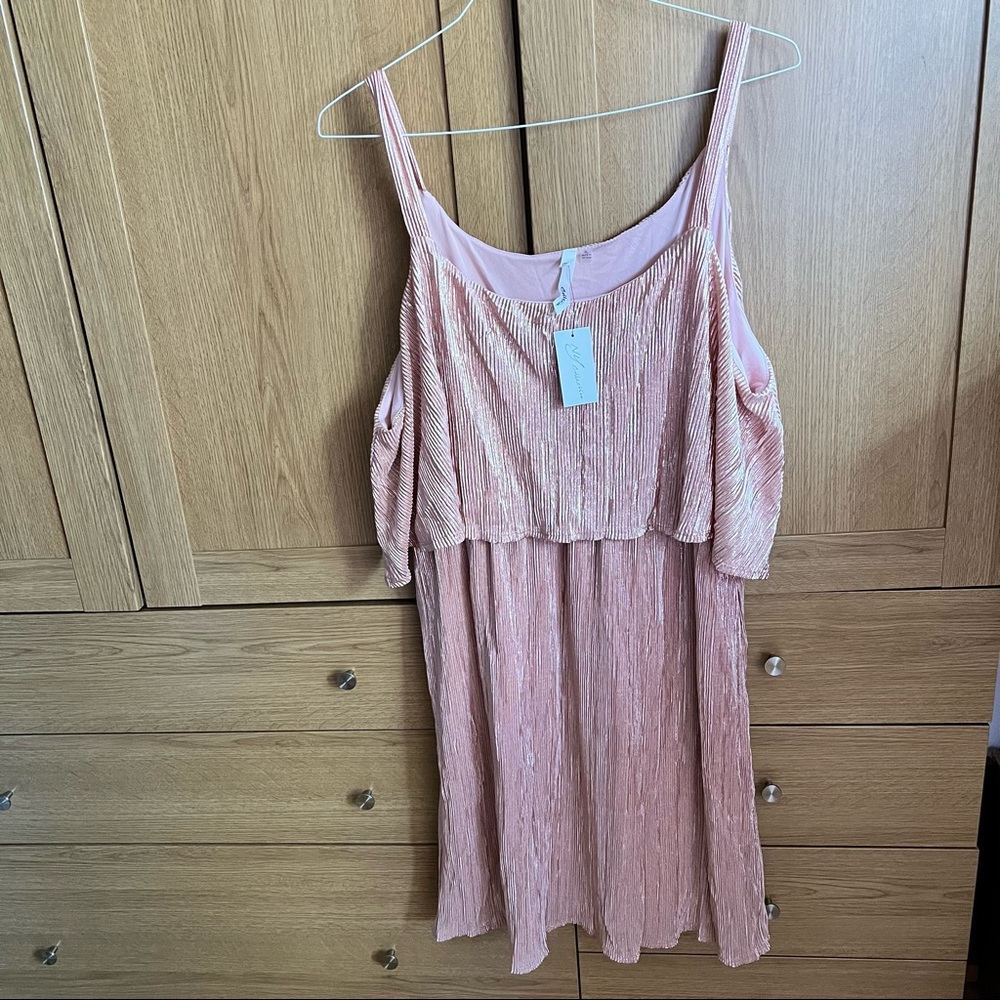 Brand New New York Collection Pink Quartz Shimmery Party Dress BNWT